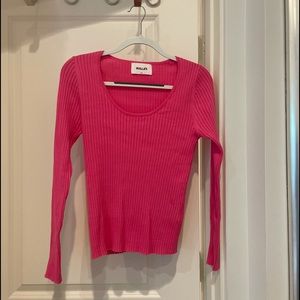 ROLLAS pink long sleeve top
